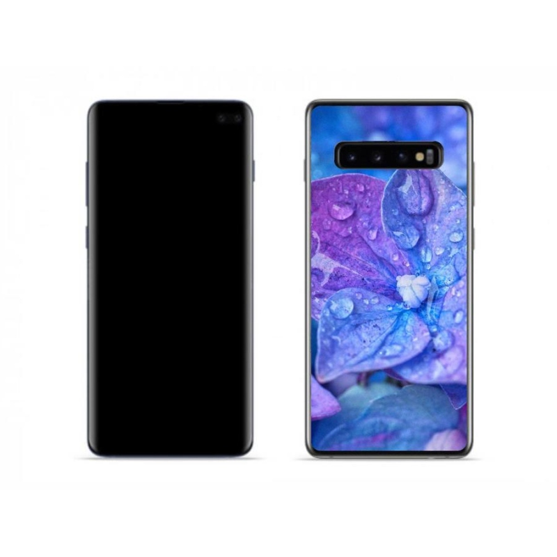 Gél tok mmCase Samsung Galaxy S10 készülékhez - lila virág