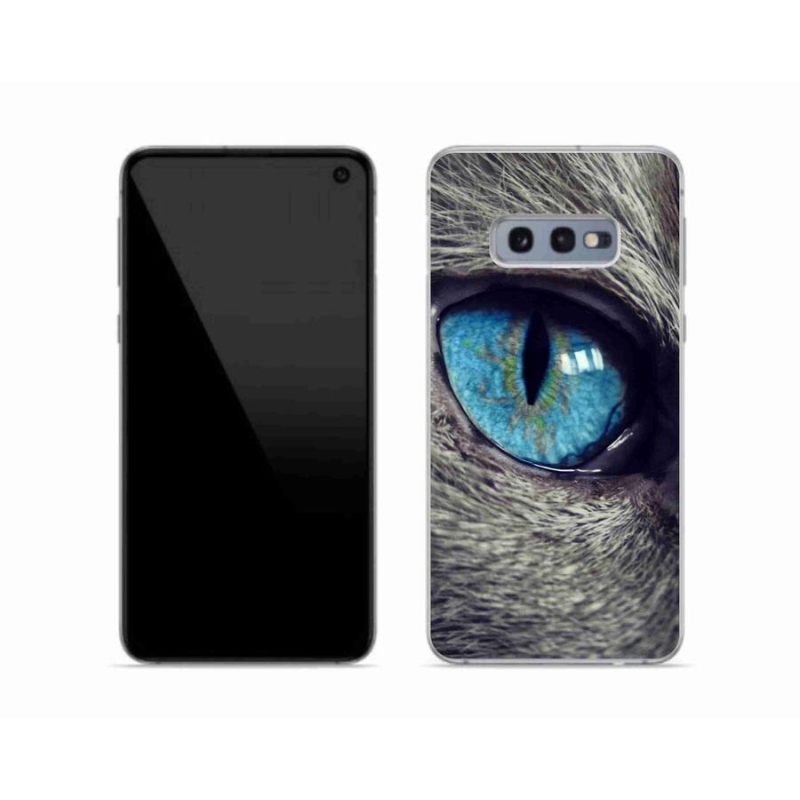 Gél tok mmCase Samsung Galaxy S10e készülékhez - kék macskaszem