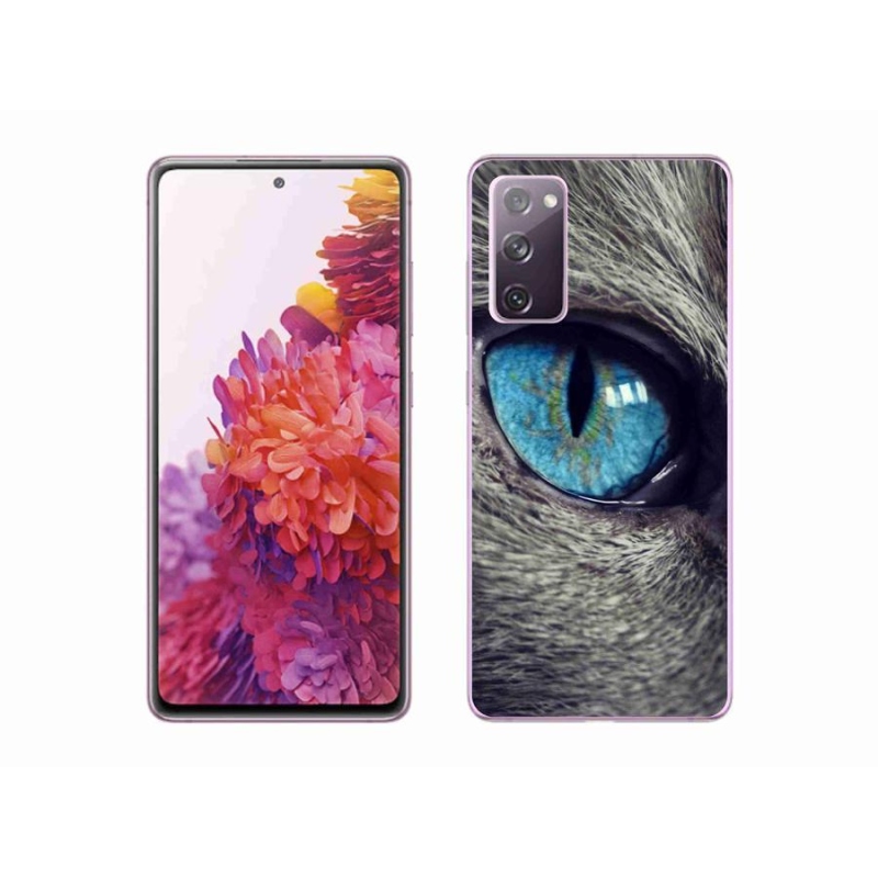 Gél tok mmCase Samsung Galaxy S20 FE készülékhez - kék macskaszem