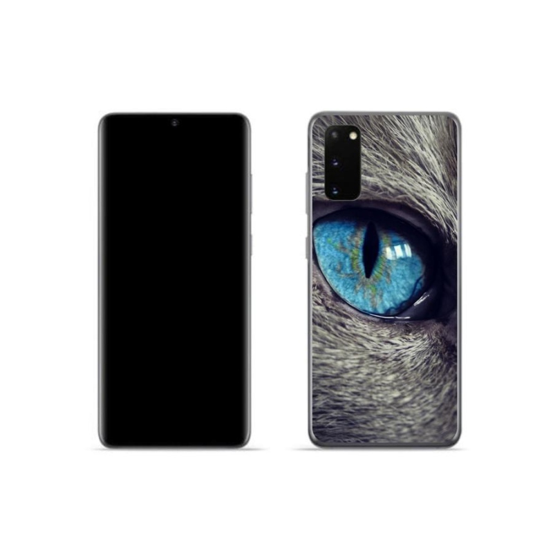 Gél tok mmCase Samsung Galaxy S20 készülékhez - kék macskaszem