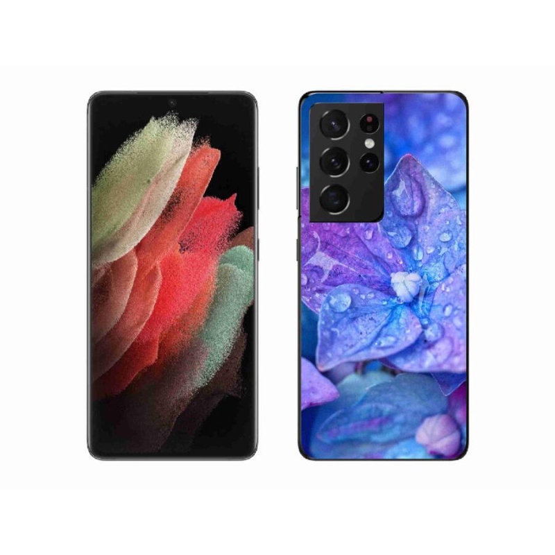 Gél tok mmCase a Samsung Galaxy S21 Ultra 5G készülékhez - lila virág
