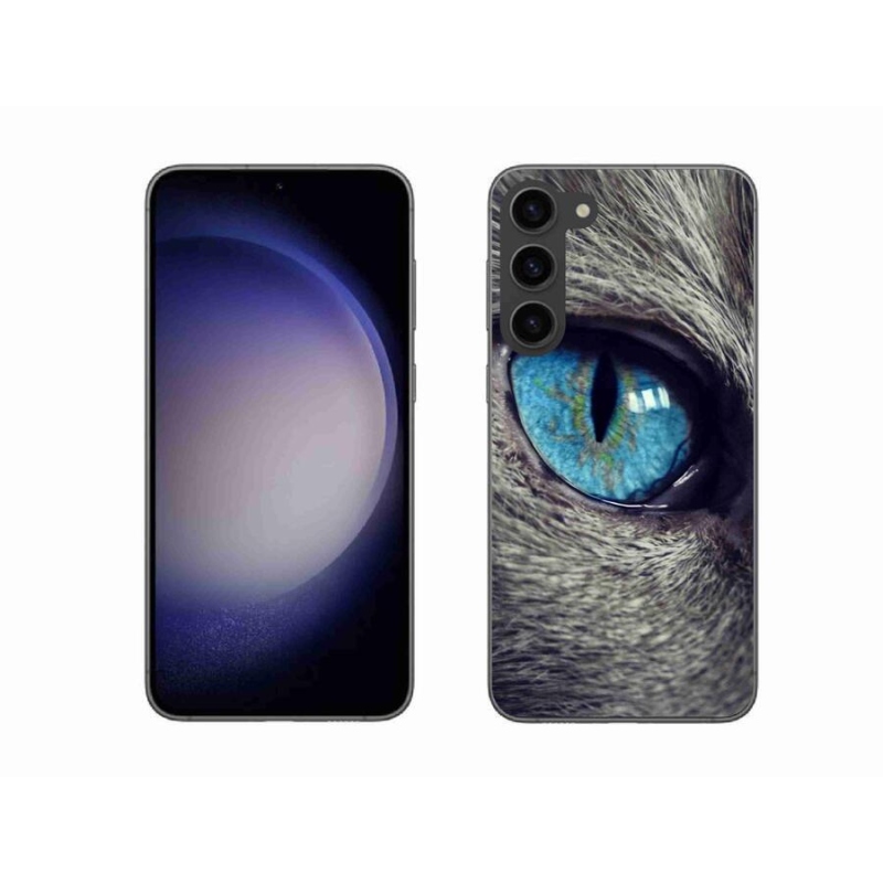 Zselés tok mmCase Samsung Galaxy S23+ 5G - kék macskaszem