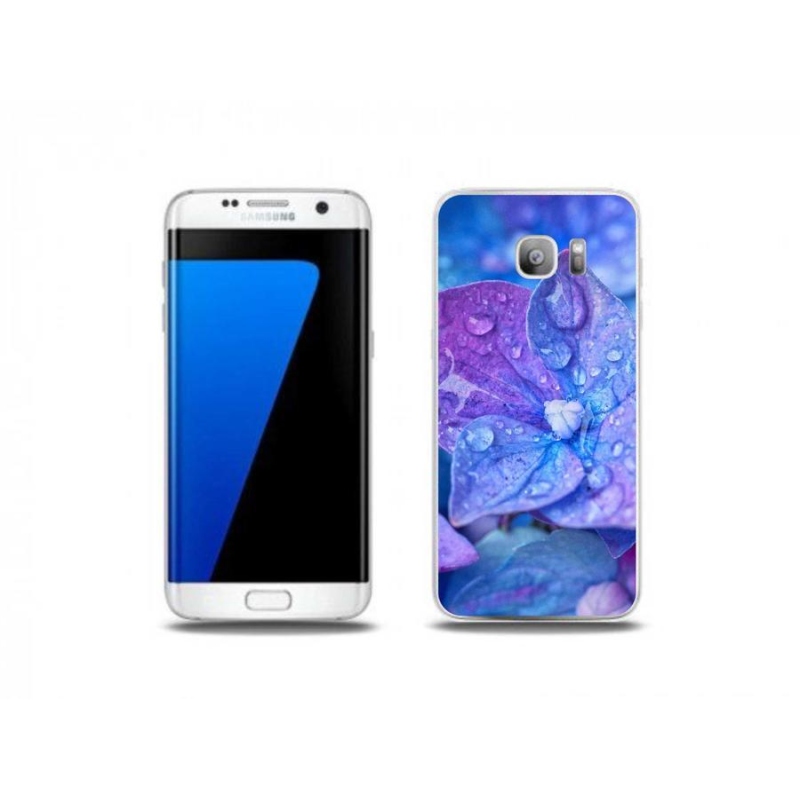 Gél tok mmCase Samsung Galaxy S7 Edge készülékhez - lila virág