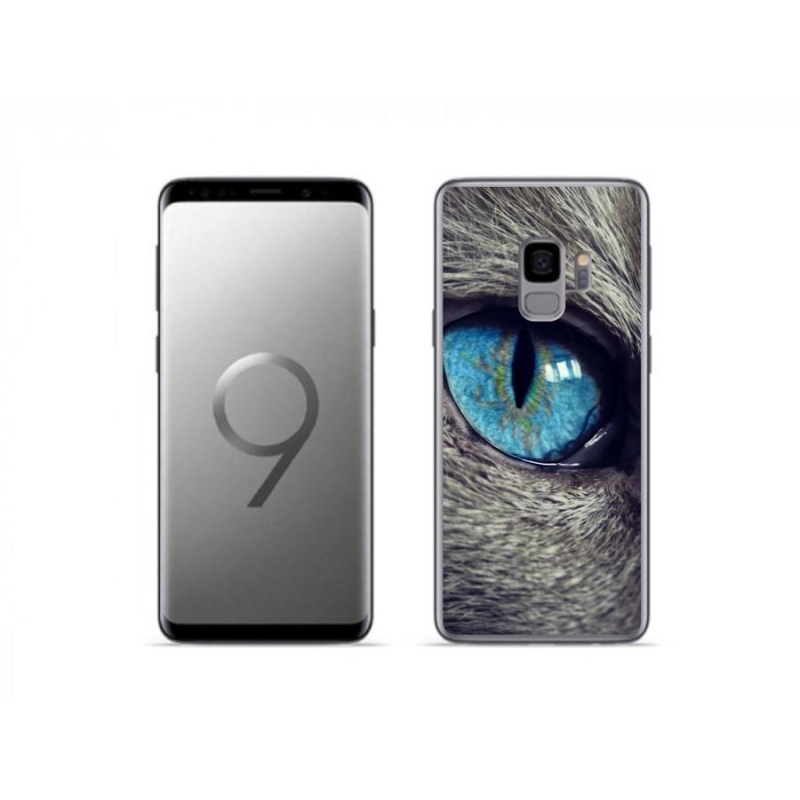 Gél tok mmCase Samsung Galaxy S9 készülékhez - kék macskaszem