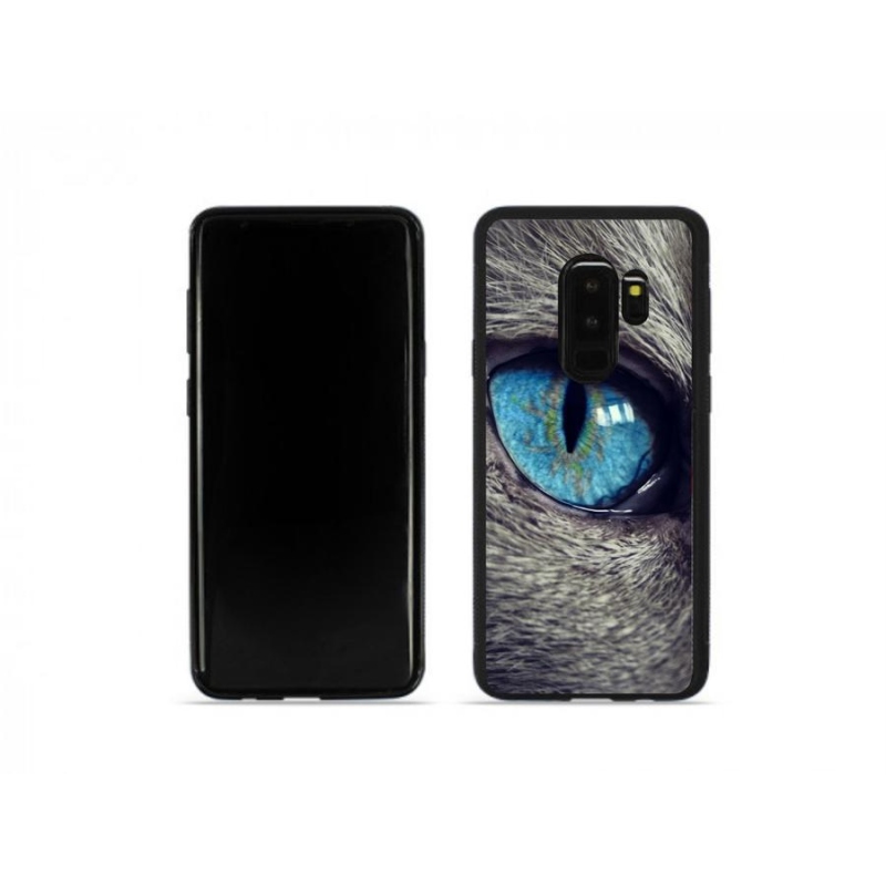 Gél tok mmCase Samsung Galaxy S9 Plus készülékhez - kék macskaszem