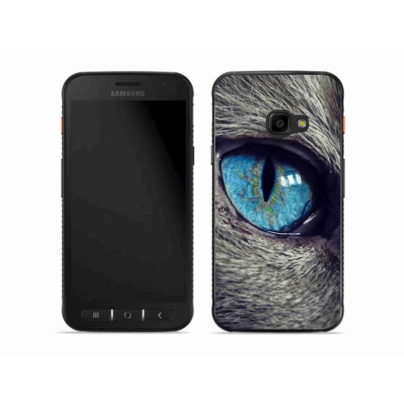 Gél tok mmCase Samsung Galaxy Xcover 4S készülékhez - kék macskaszem