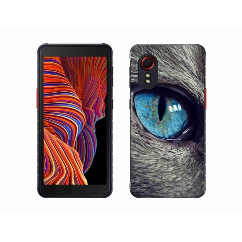 Gél tok mmCase Samsung Galaxy Xcover 5 készülékhez - kék macskaszem