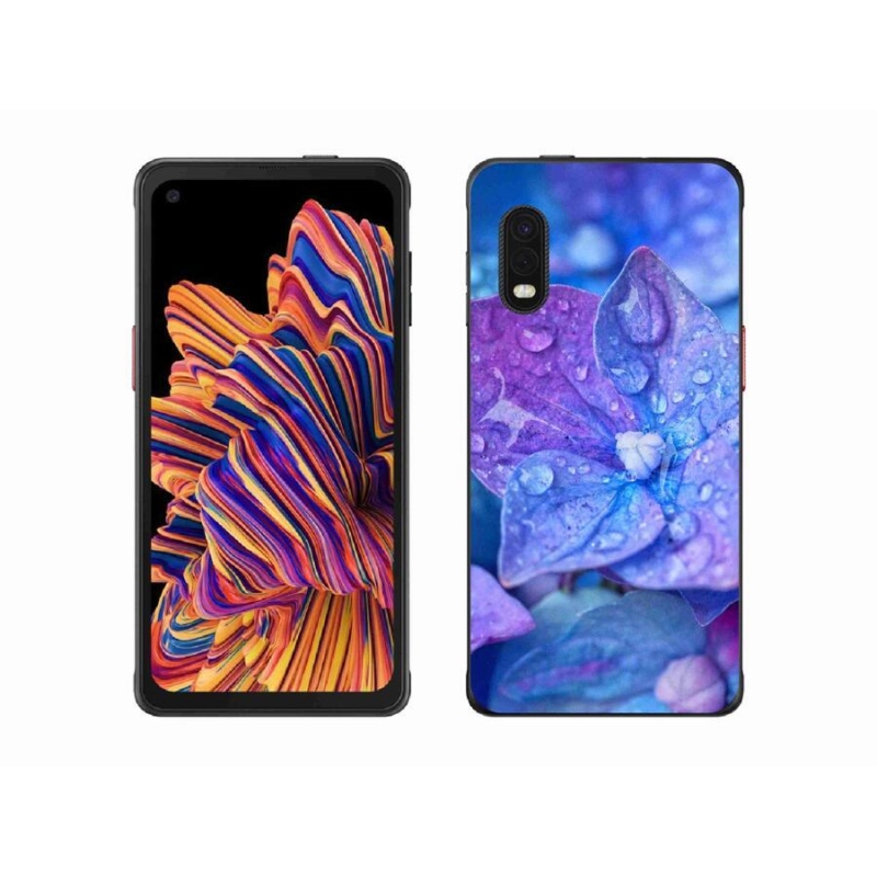 Gél tok mmCase a Samsung Galaxy Xcover Pro készülékhez - lila virág