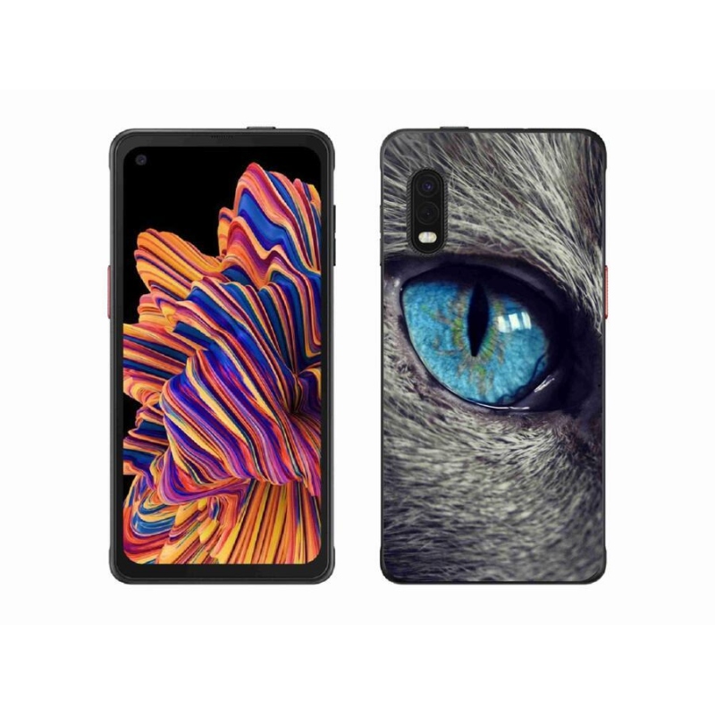 Gél tok mmCase Samsung Galaxy Xcover Pro készülékhez - kék macskaszem
