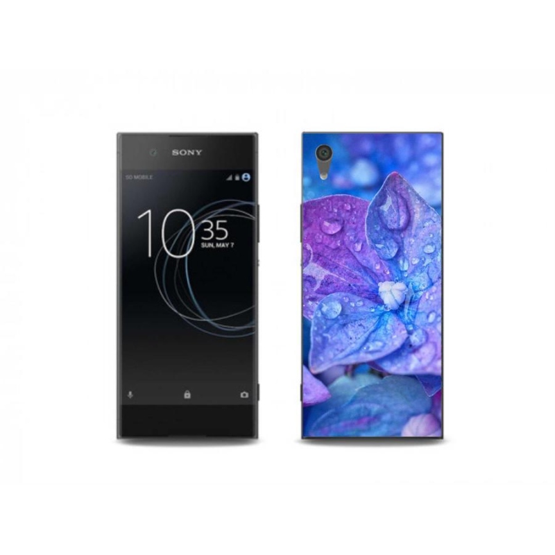Gél tok mmCase a Sony Xperia XA1 készülékhez - lila virág
