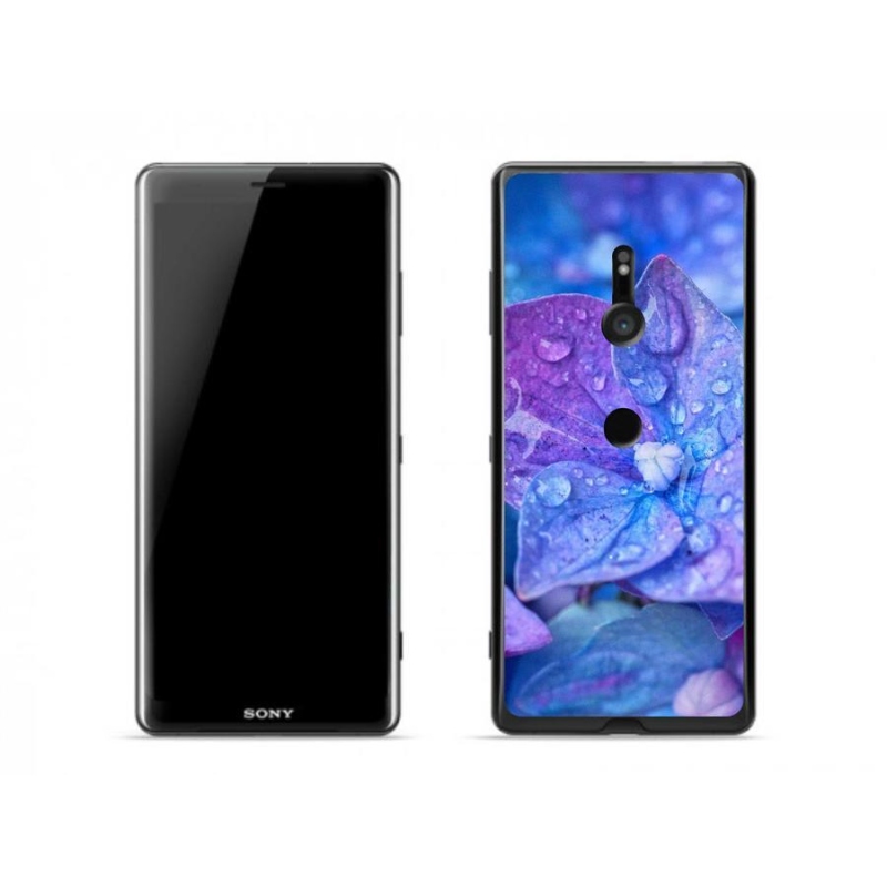 Gél tok mmCase a Sony Xperia XZ3-hoz - lila virág