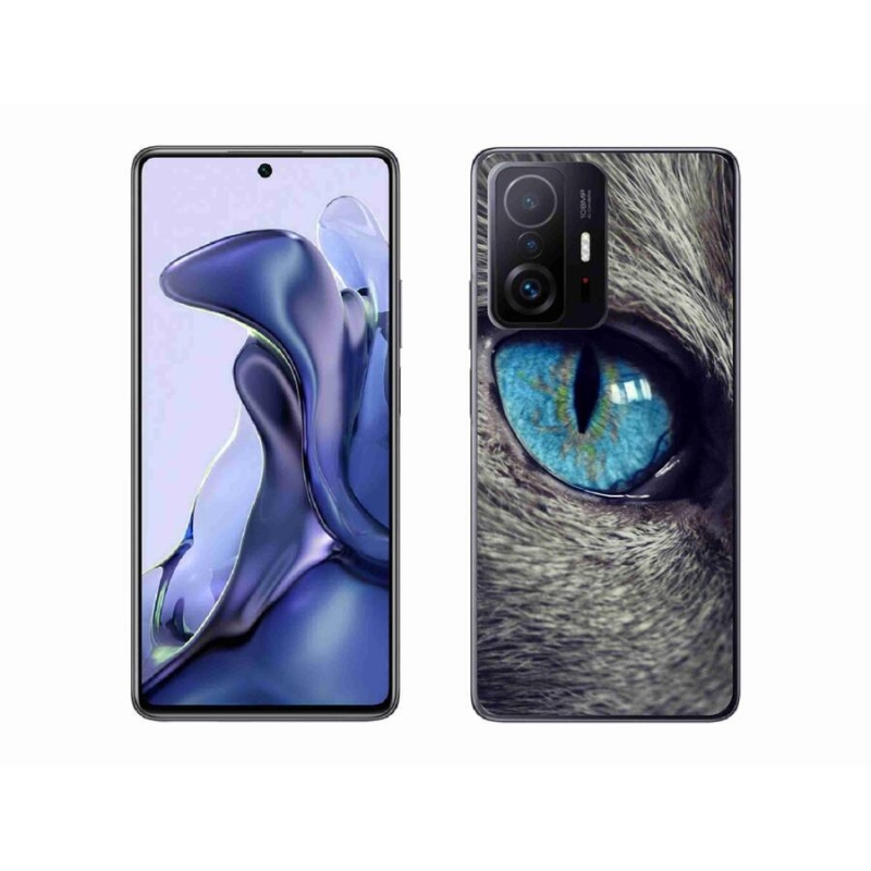 Gél tok mmCase a Xiaomi 11T-hez - kék macskaszem