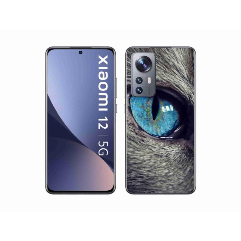 Gél tok mmCase a Xiaomi 12X-hez - kék macskaszem