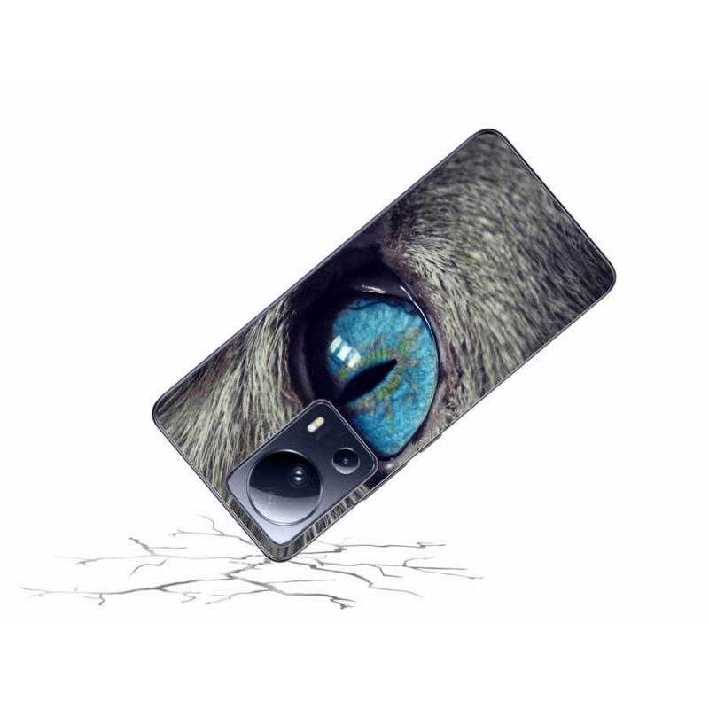 Gél tok mmCase a Xiaomi 13 Lite-hoz - kék macskaszem