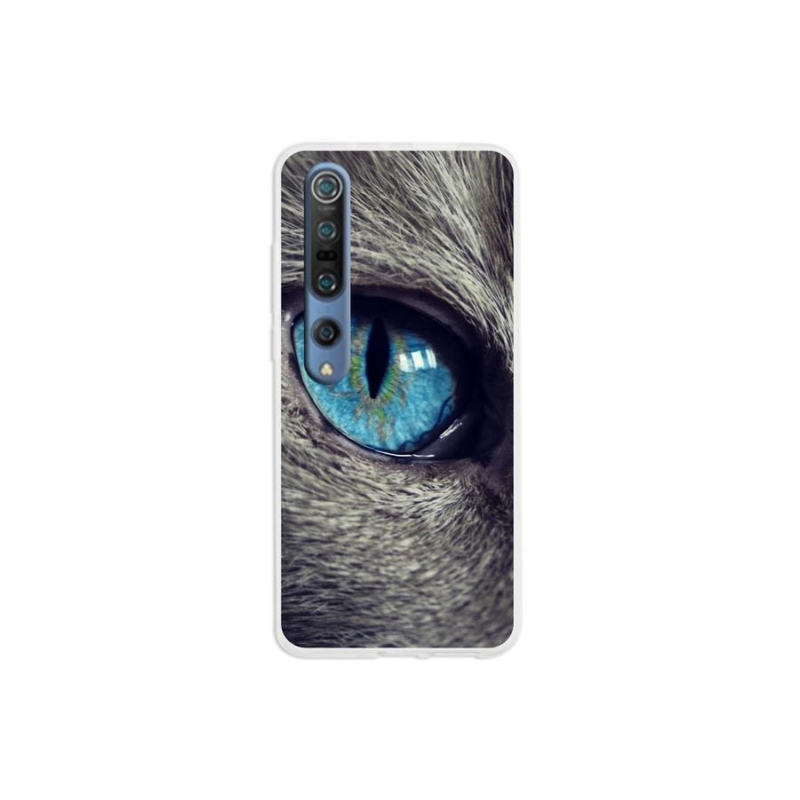 Gél tok mmCase a Xiaomi Mi 10 készülékhez - kék macskaszem
