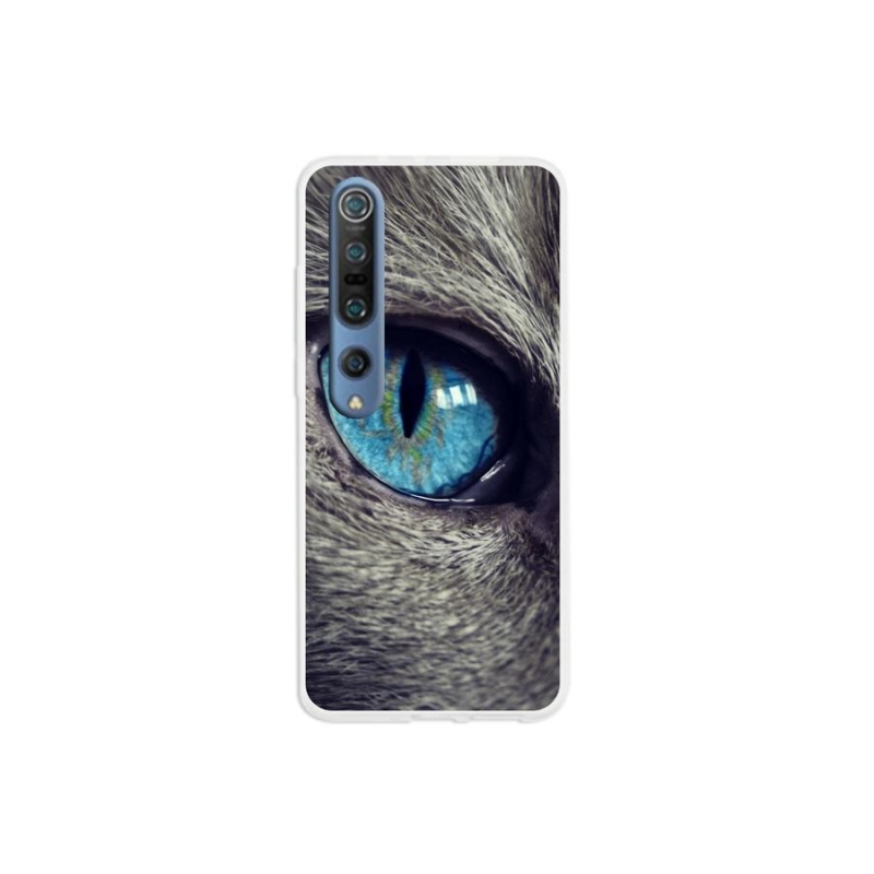 Gél tok mmCase a Xiaomi Mi 10 Pro készülékhez - kék macskaszem