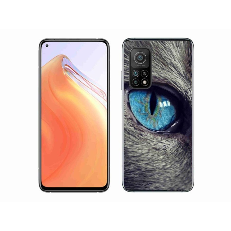 Gél tok mmCase a Xiaomi Mi 10T 5G-hez - kék macskaszem