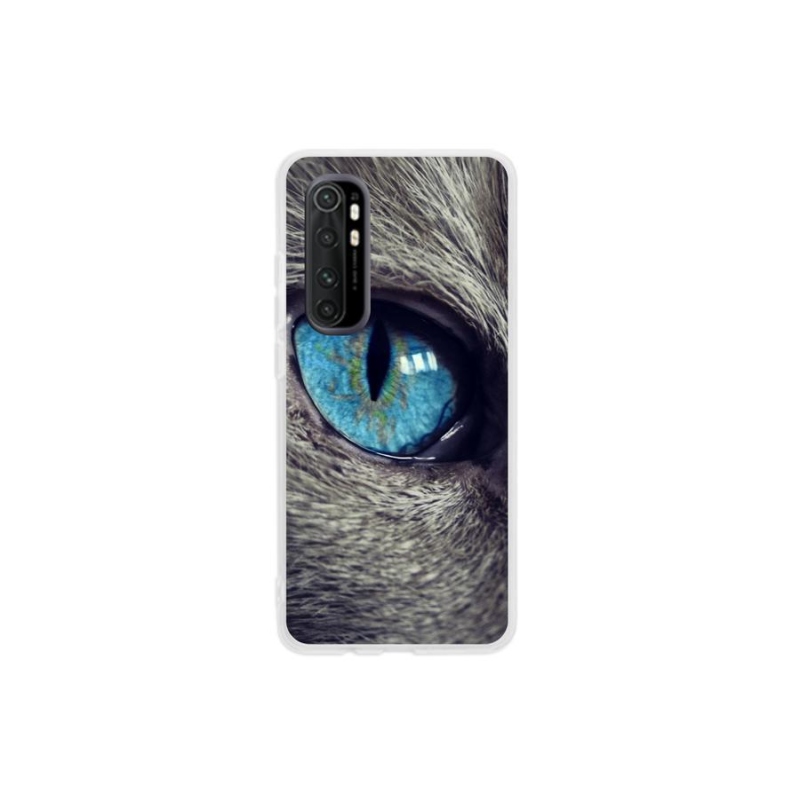 Gél tok mmCase a Xiaomi Mi Note 10 Lite készülékhez - kék macskaszem