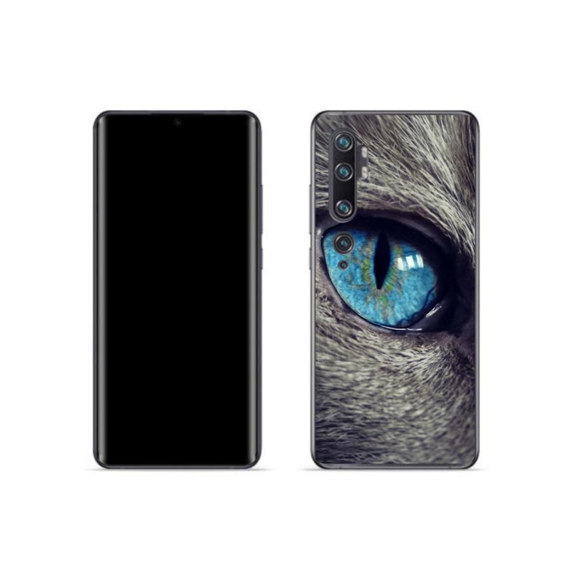 Gél tok mmCase a Xiaomi Mi Note 10 készülékhez - kék macskaszem