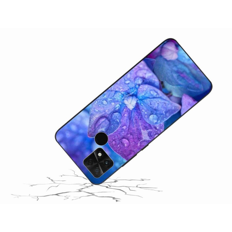 Gél tok mmCase a Xiaomi Poco C40 készülékhez - lila virág