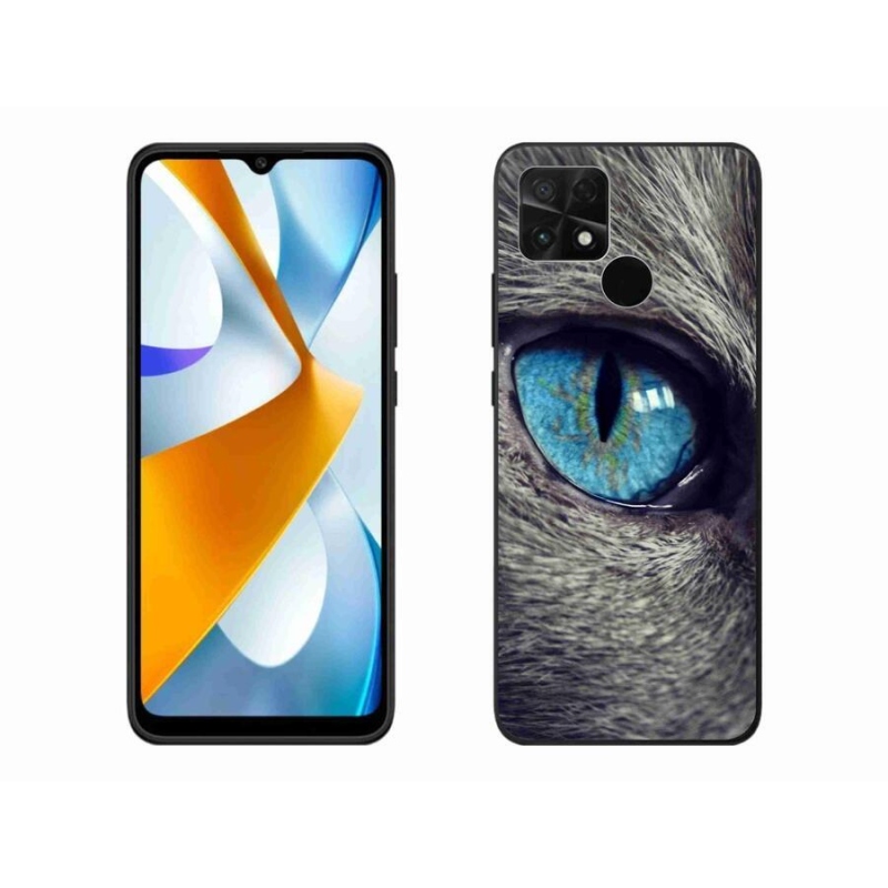 Gél tok mmCase a Xiaomi Poco C40 készülékhez - kék macskaszem