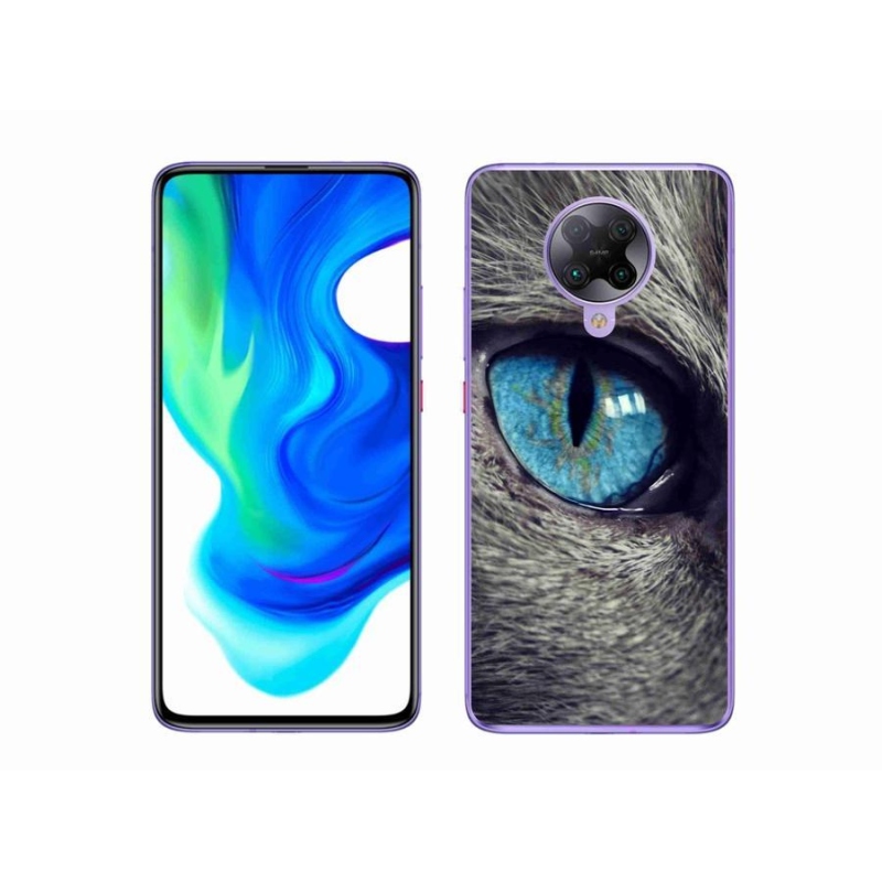 Gél tok mmCase a Xiaomi Poco F2 Pro készülékhez - kék macskaszem