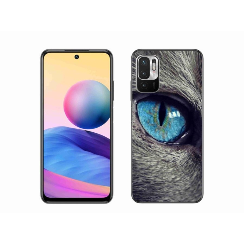 Gél tok mmCase a Xiaomi Poco M3 Pro/5G számára - kék macskaszem