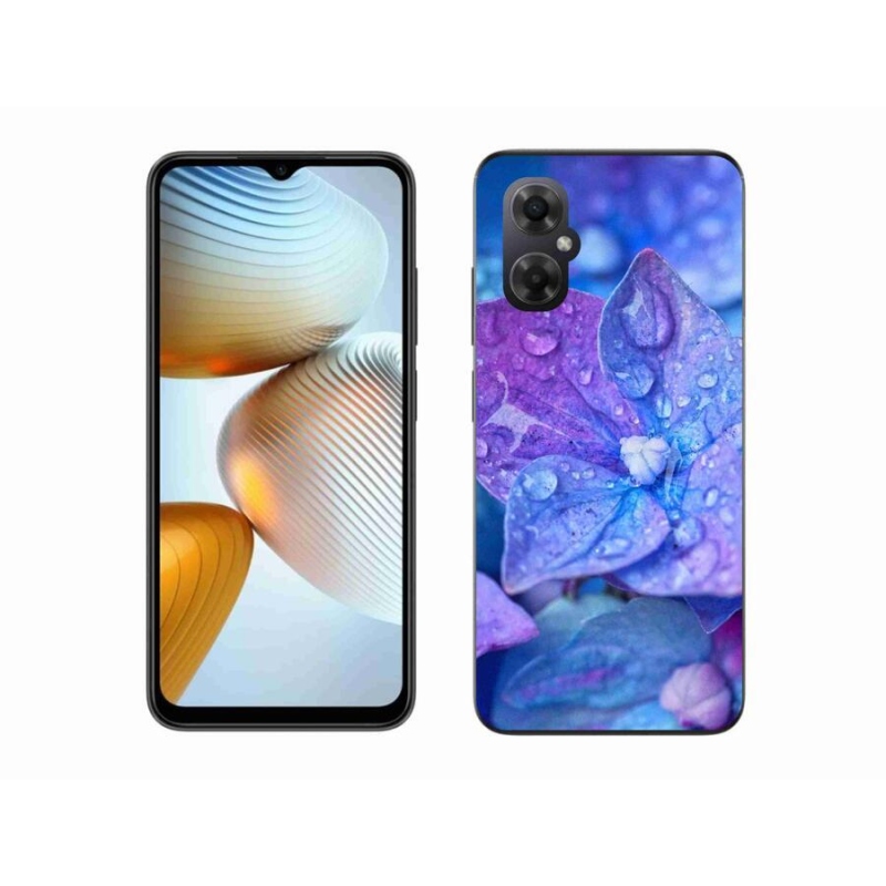 Gél tok mmCase a Xiaomi Poco M4 5G számára - lila virág