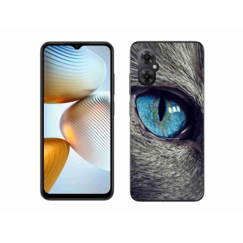 Gél tok mmCase a Xiaomi Poco M4 5G-hez - kék macskaszem