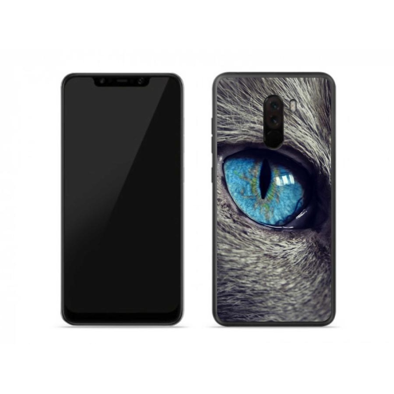 Gél tok mmCase a Xiaomi Pocophone F1 készülékhez - kék macskaszem