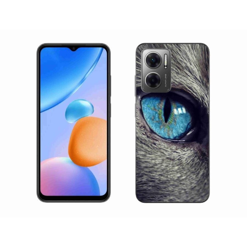 Gél tok mmCase a Xiaomi Redmi 10 5G-hez - kék macskaszem