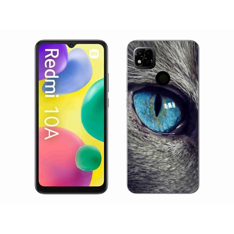 Gél tok mmCase a Xiaomi Redmi 10A-hoz - kék macskaszem