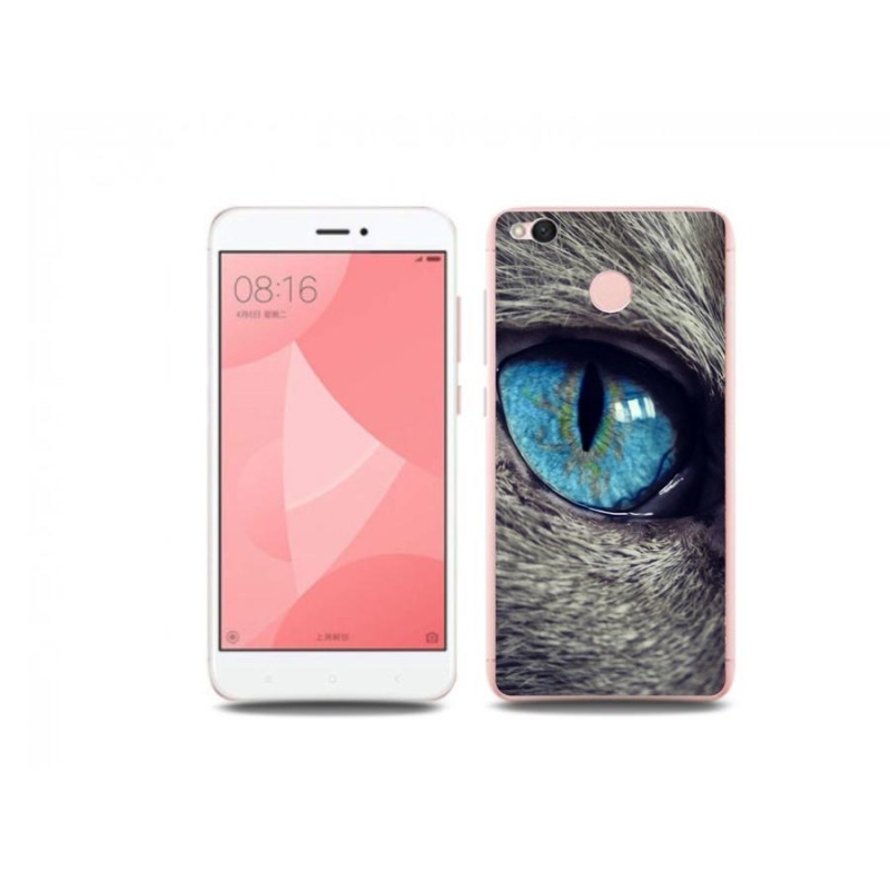 Gél tok mmCase a Xiaomi Redmi 4X-hez - kék macskaszem