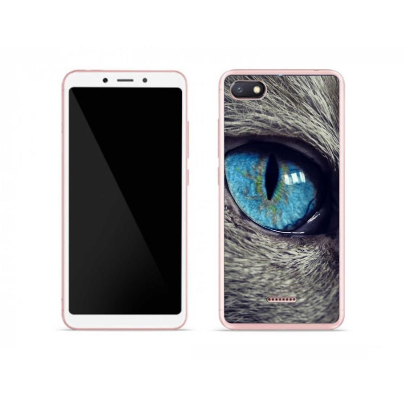 Gél tok mmCase a Xiaomi Redmi 6A-hoz - kék macskaszem