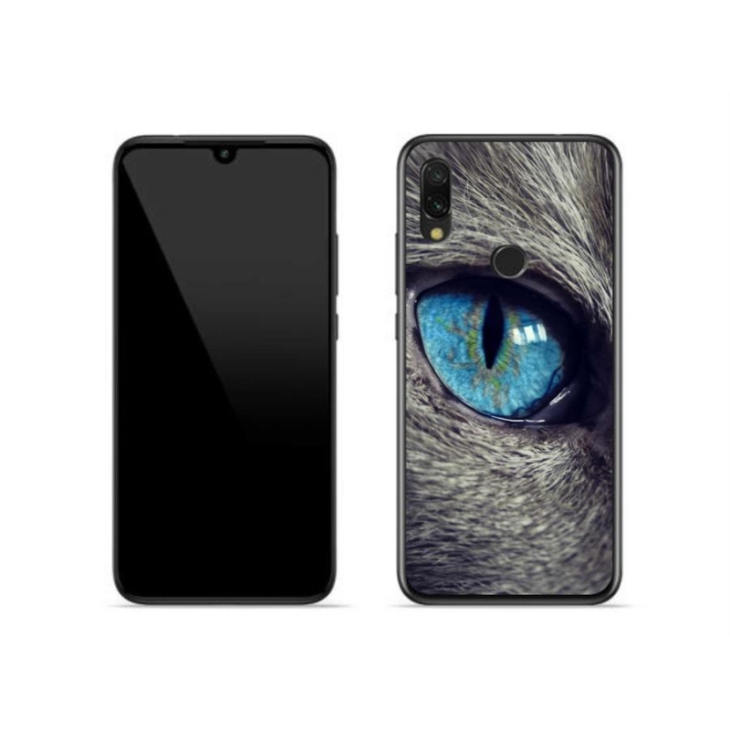 Gél tok mmCase a Xiaomi Redmi 7-hez - kék macskaszem