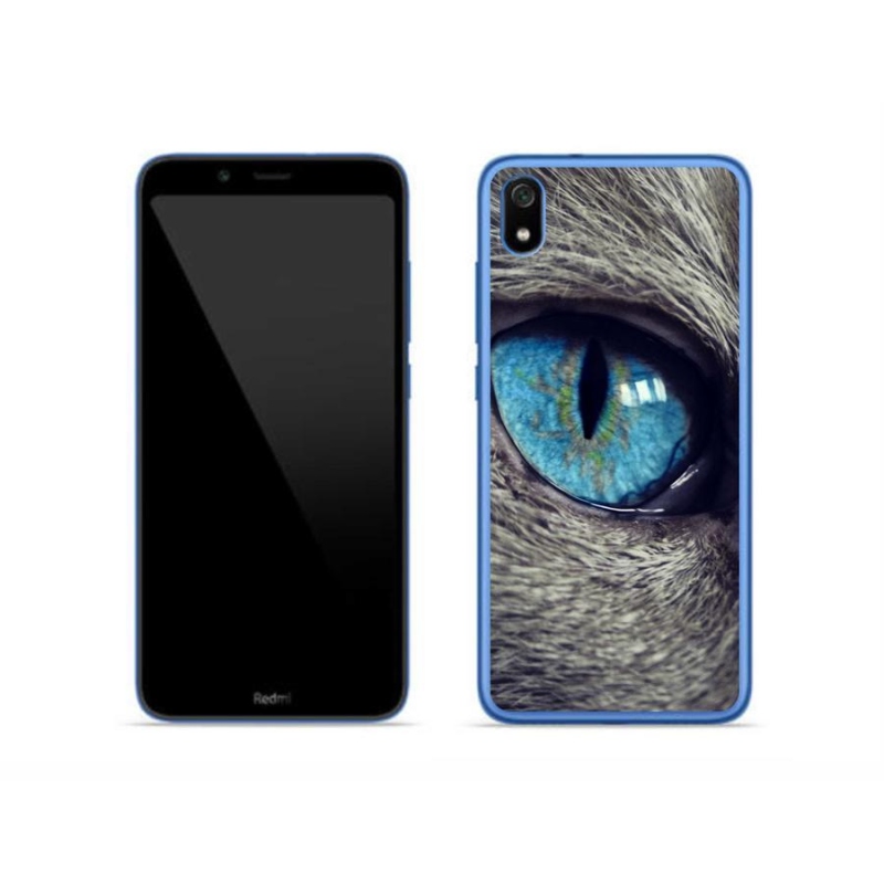 Gél tok mmCase a Xiaomi Redmi 7A-hoz - kék macskaszem