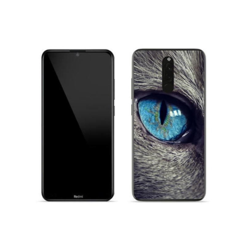 Gél tok mmCase a Xiaomi Redmi 8-hoz - kék macskaszem