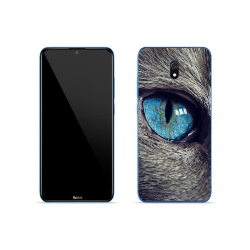Gél tok mmCase a Xiaomi Redmi 8A-hoz - kék macskaszem