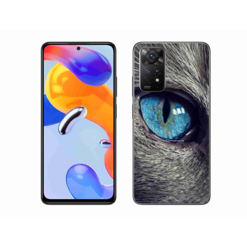 Gél tok mmCase a Xiaomi Redmi Note 11 Pro 4G/5G-hez - kék macskaszem