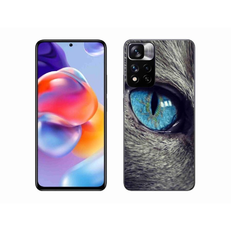 Gél tok mmCase a Xiaomi Redmi Note 11 Pro+ 5G számára - kék macskaszem