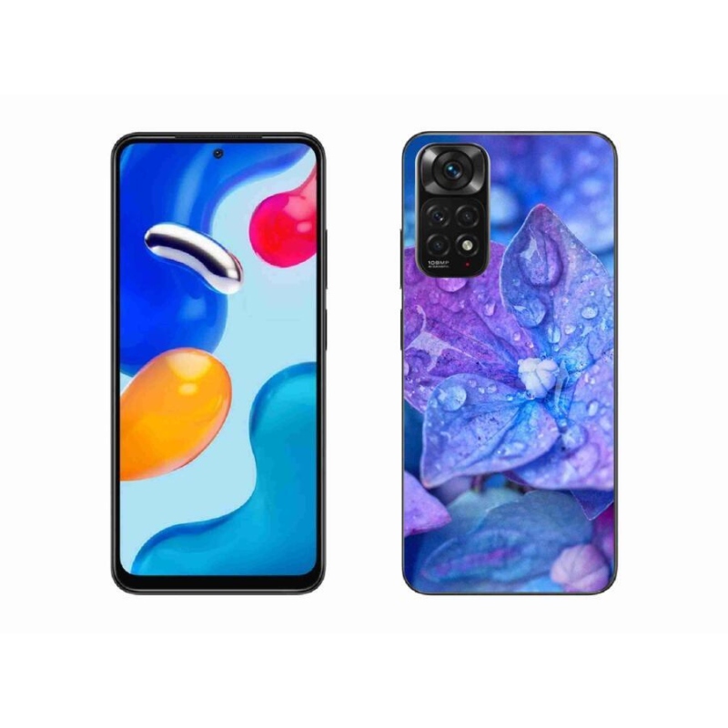 Gél tok mmCase a Xiaomi Redmi Note 11S 4G számára - lila virág