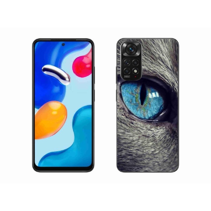 Gél tok mmCase a Xiaomi Redmi Note 11S 4G-hez - kék macskaszem