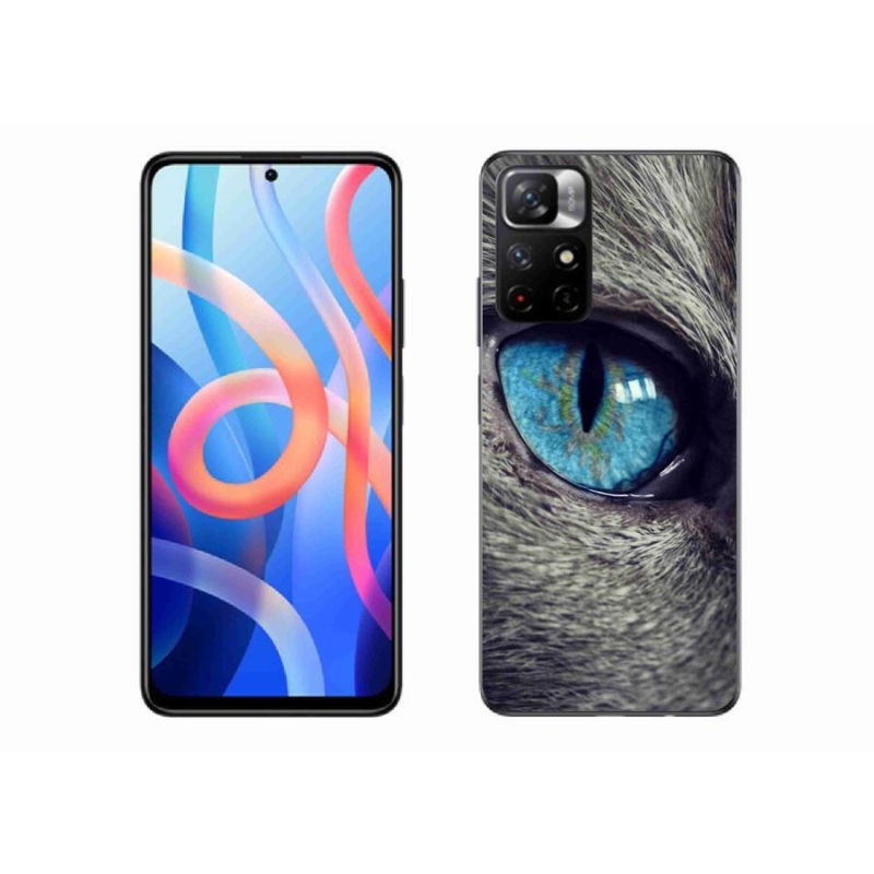 Gél tok mmCase a Xiaomi Redmi Note 11S 5G-hez - kék macskaszem