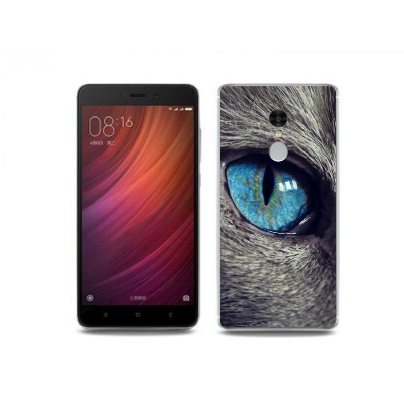 Gél tok mmCase a Xiaomi Redmi Note 4 készülékhez - kék macskaszem