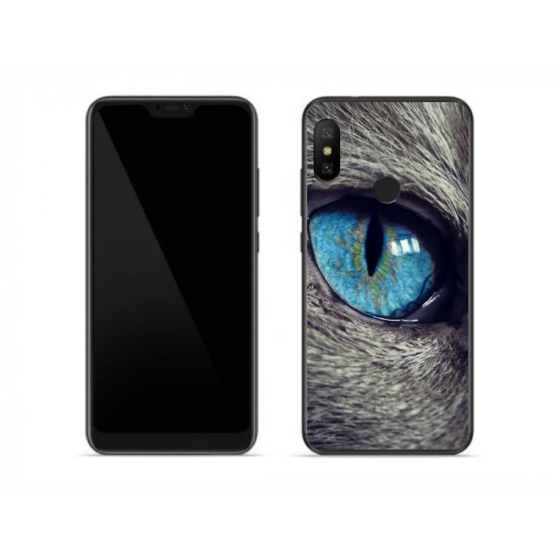 Gél tok mmCase a Xiaomi Redmi Note 6 Pro készülékhez - kék macskaszem