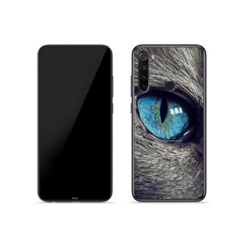 Gél tok mmCase a Xiaomi Redmi Note 8-hoz - kék macskaszem