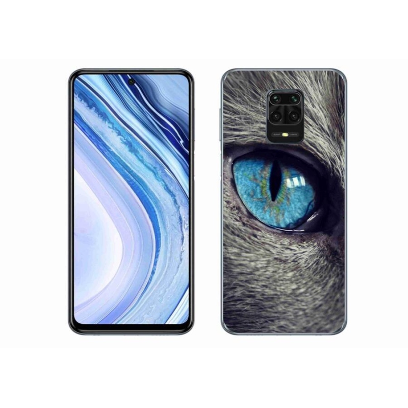 Gél tok mmCase a Xiaomi Redmi Note 9 Pro készülékhez - kék macskaszem