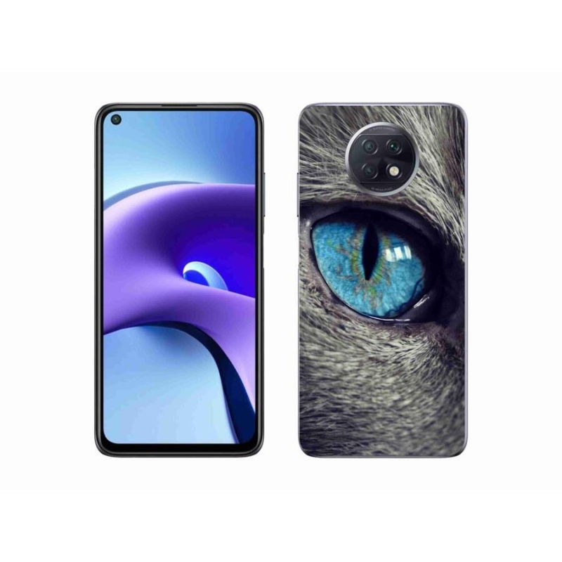 Gél tok mmCase a Xiaomi Redmi Note 9T 5G-hez - kék macskaszem
