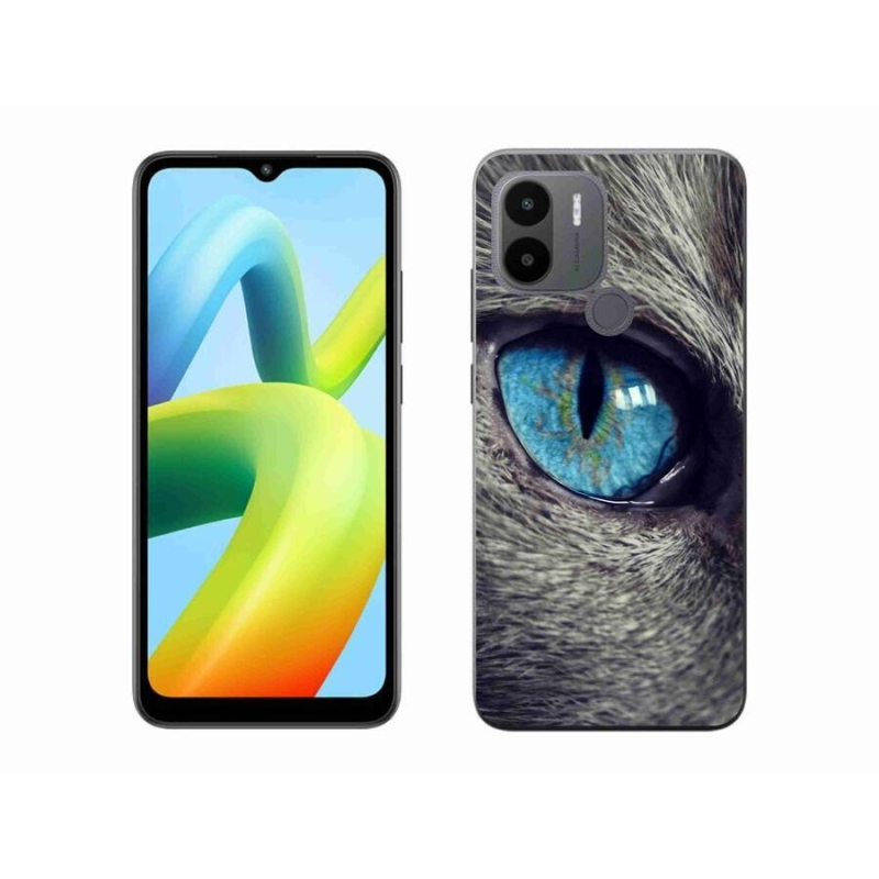 Gél tok mmCase a Xiaomi Redmi A1+/A2+ készülékhez - kék macskaszem