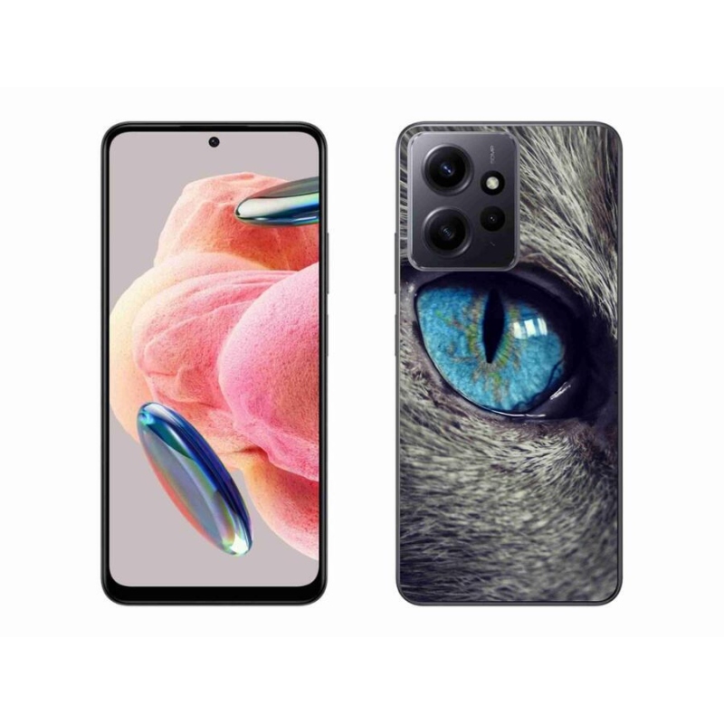 Gél tok mmCase a Xiaomi Redmi Note 12 4G-hez - kék macskaszem